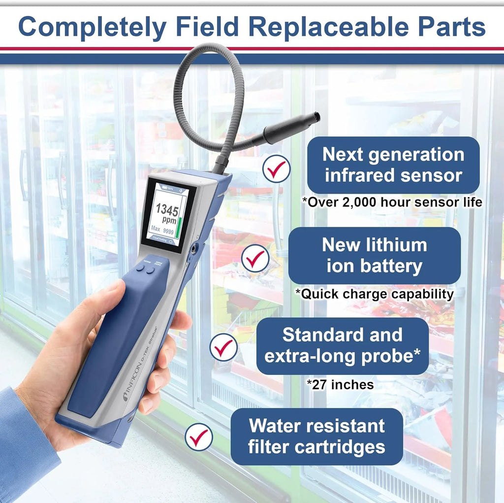 Refrigerant Leak Detector and Portable Monitor, Model: 724-202-G1,Off-White(Monitor)