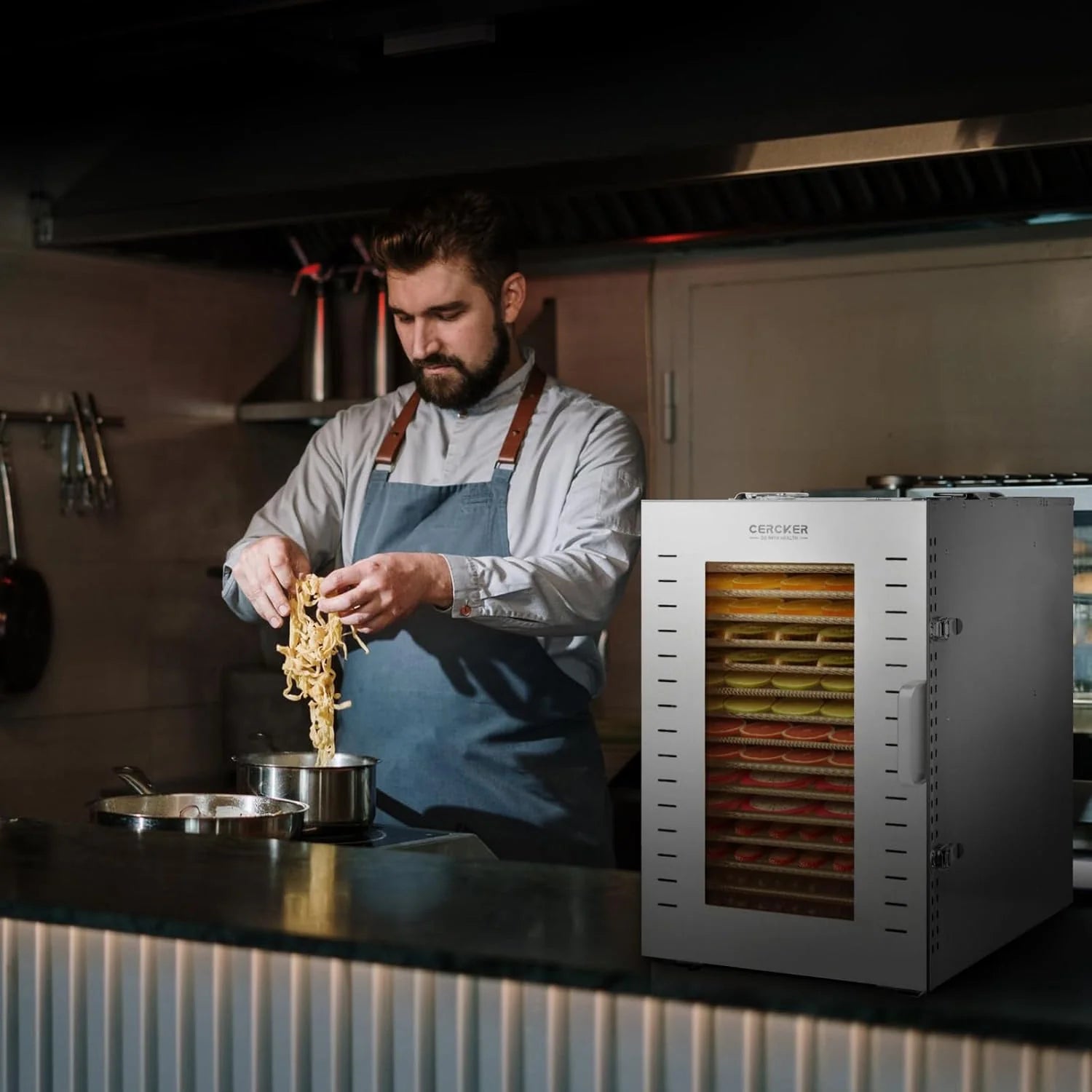 Commercial Food Dehydrator 16 Trays 1500W 70-190 F Large