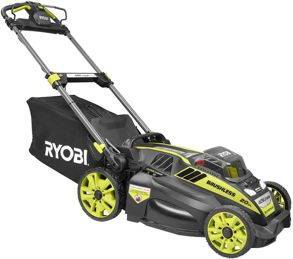 20" RY40190 40-Volt Brushless Lithium-Ion Cordless Battery Self Propelled Lawn Mower with 5.0 Ah Battery and Charger Included