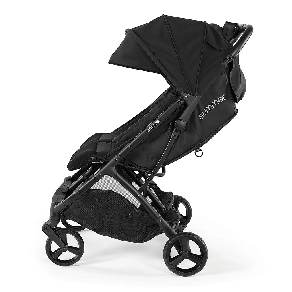 3Dpac CS+ Double Stroller, Black – Car Seat Compatible Baby Stroller – Lightweight Stroller with Convenient One-Hand Fold