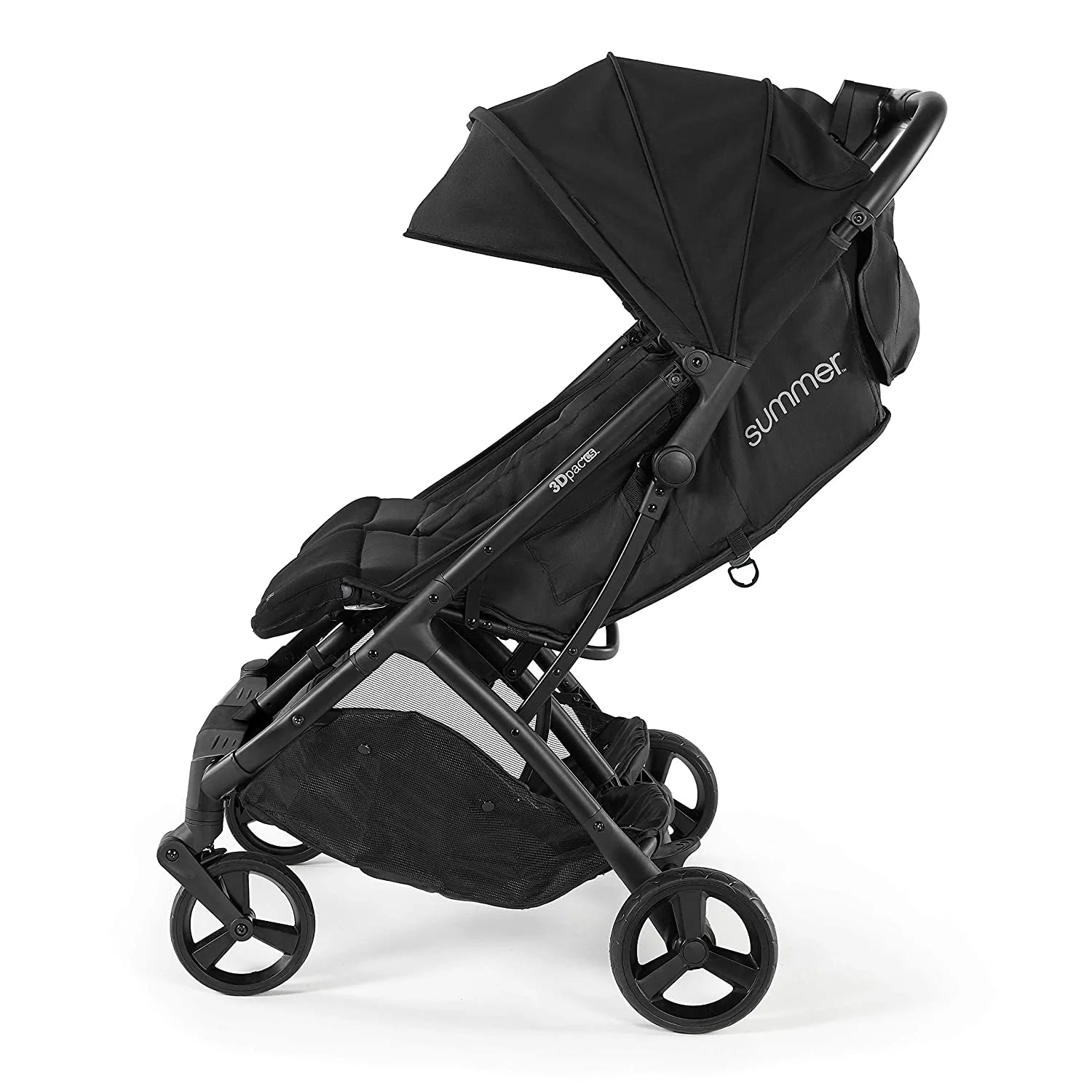 3Dpac CS+ Double Stroller, Black – Car Seat Compatible Baby Stroller – Lightweight Stroller with Convenient One-Hand Fold