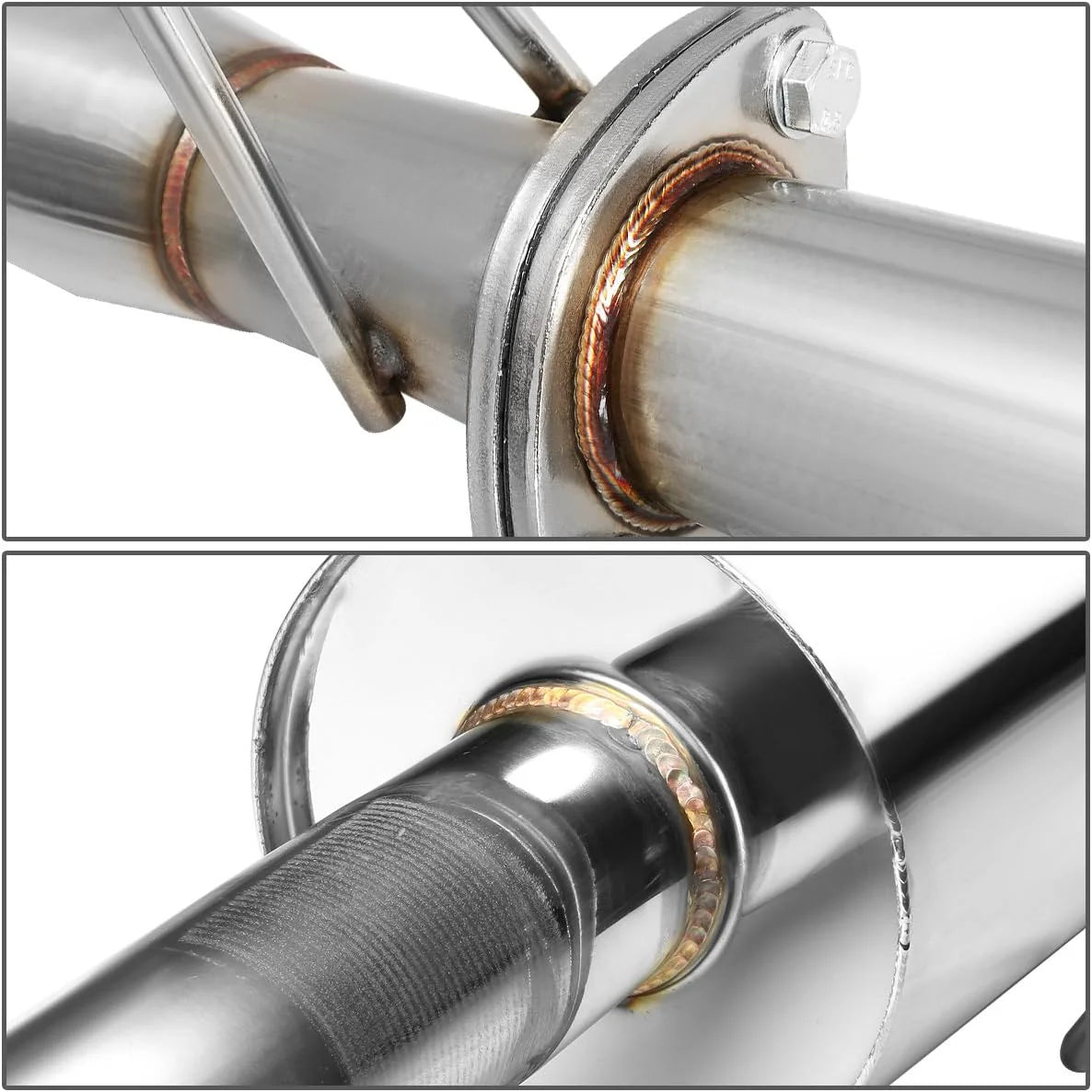 CBE-HC06EX-BT Catback Exhaust System [for 06-11 Honda Civic EX/LX/DX](Round Burnt)
