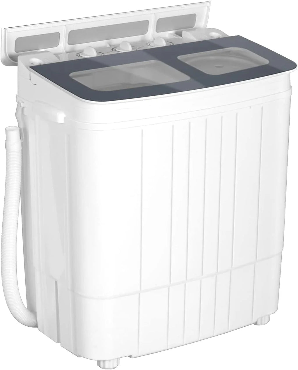 Portable Washing Machine - 14.5 lbs Mini Twin Tub Washer  Spin Dryer for Apartments, Dorms, RVs, Camping - Gray/Blue