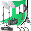 8.5x10ft Photography Lighting Kit with Backdrop Stand  LED Softbox for Studio Video Shooting(NK100)
