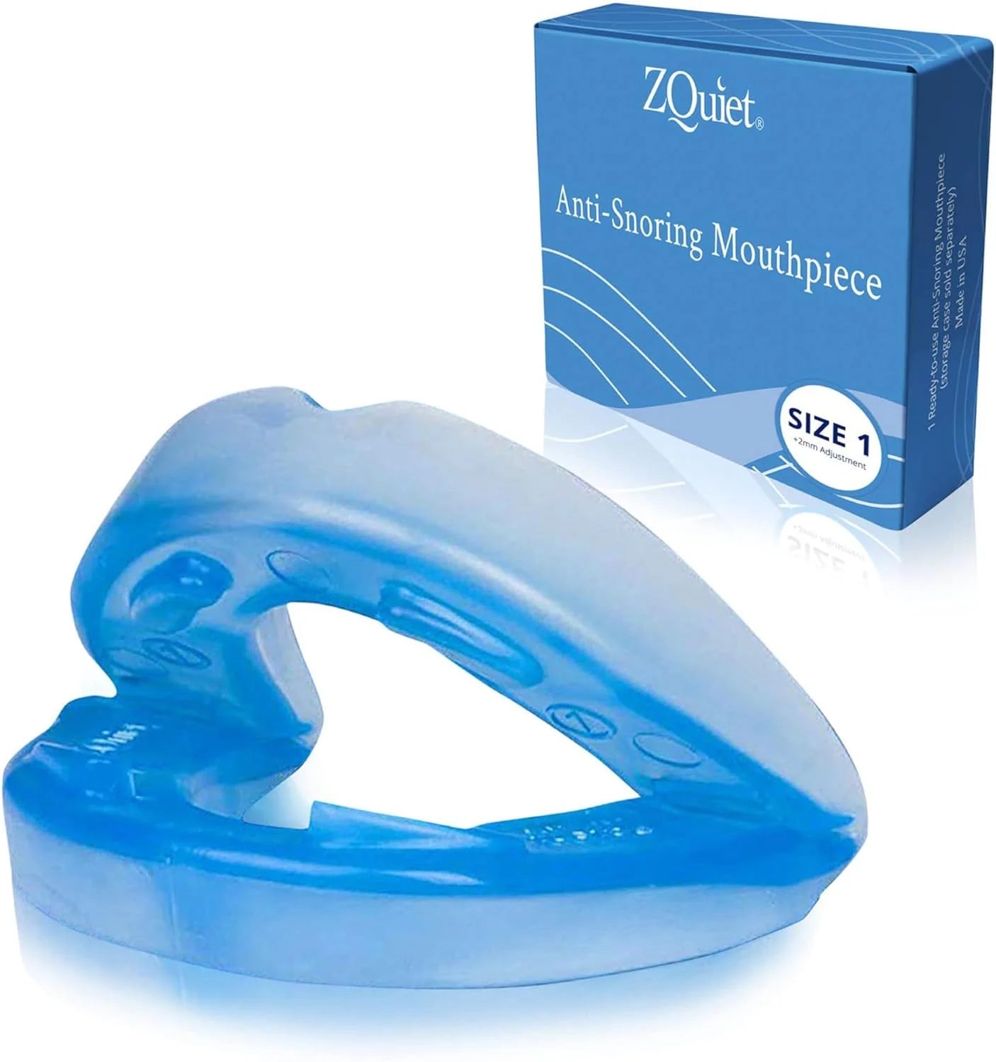 Anti-Snoring Mouthpiece, Comfort Size #1, Single Refill, Blue, BPA-Free, Medical-Grade Material(Blue)