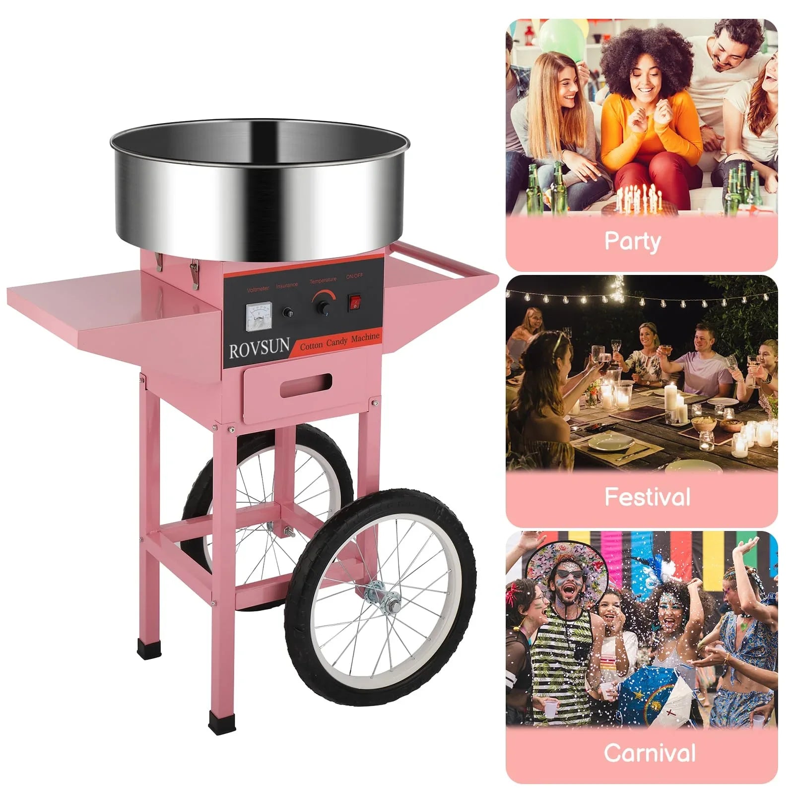 21 Inch Cotton Candy Machine Cart