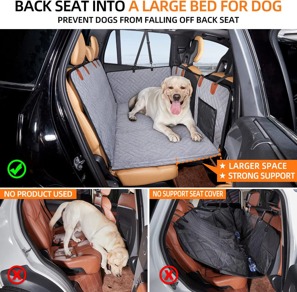 Back Seat Extender ,Dog Car Seat Cover, Camping Air Mattress, Hammock Travel Bed,Non Inflatable Car Bed Mattress for Car SUV Truck (Black)(Black)