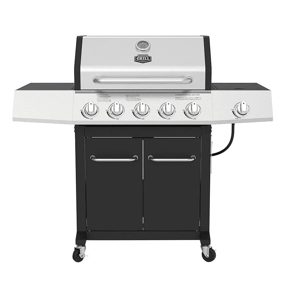 Burner Propane Gas Grill with Side Burner