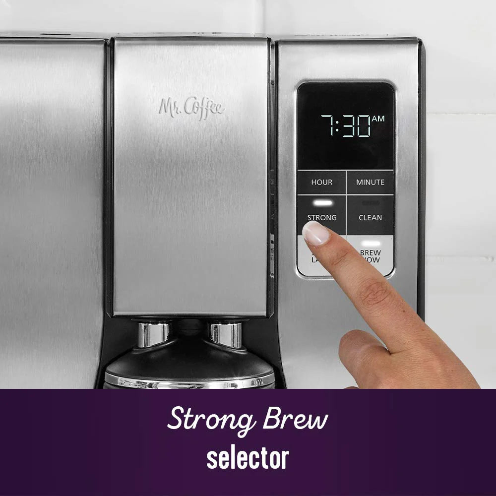 Mr. Coffee 10-Cup Programmable Coffee Maker, Insulated Thermal Carafe(Stainless Steel/10 Cup Thermal Carafe + Strong Brew)