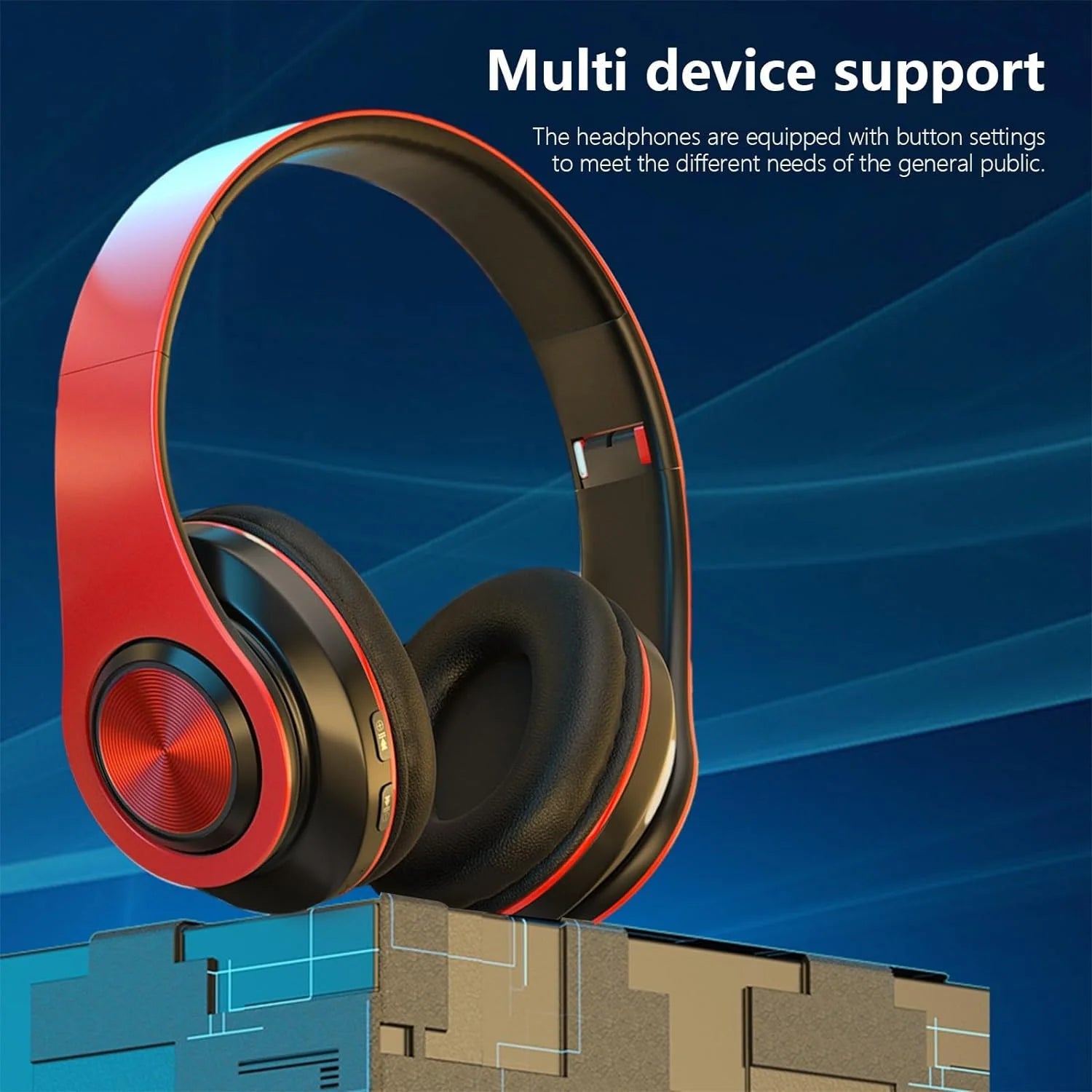 Wireless Gaming Headsets Bluetooth Headphones, Noise Reduction Over Ear Wireless Bluetooth Earphone Wired and Wireless Mode Smart Bluetooth Stereo Gifts for Women Men Earphone # Clearance(Black-A)