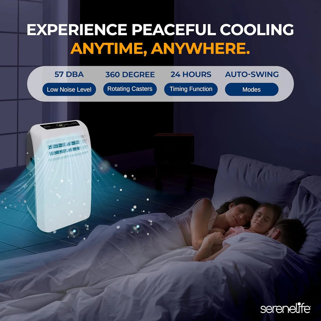 3-in-1 Portable Air Conditioner with Built-in Dehumidifier Function,Fan Mode, Remote Control, Complete Window Mount Exhaust Kit(12，000 BTU + HEAT)