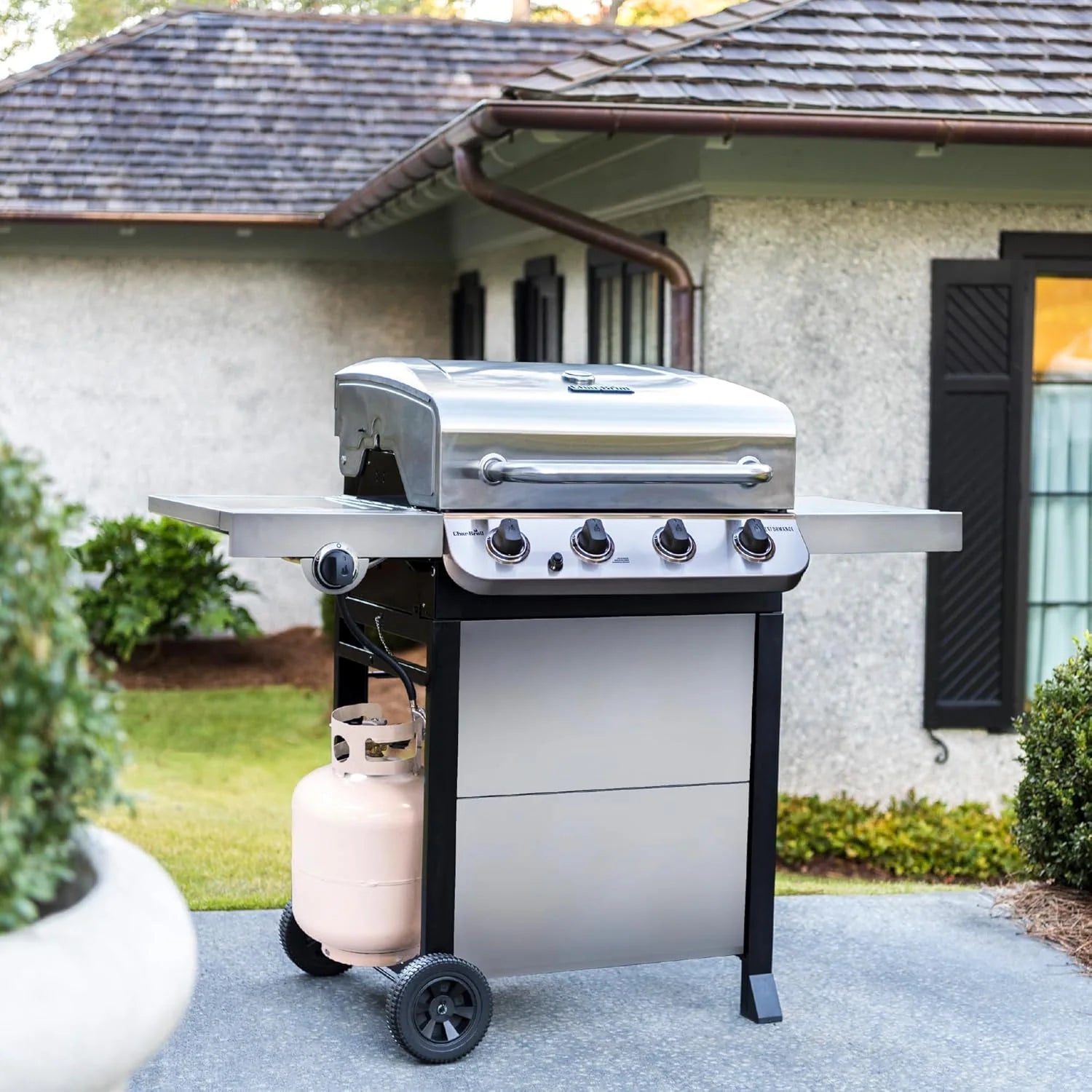 Performance Series Convective 4-Burner with Side Burner Cart Propane Gas Stainless Steel Grill - 463377319(Performance Series Convective 4-Burner with Side Burner Cart)