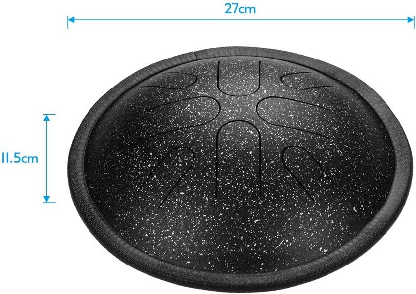 10-inch Steel Tongue Drum 8-Note Drum Travel Drum Percussion Instrument with Mallets for Meditation Yoga (Color : A)
