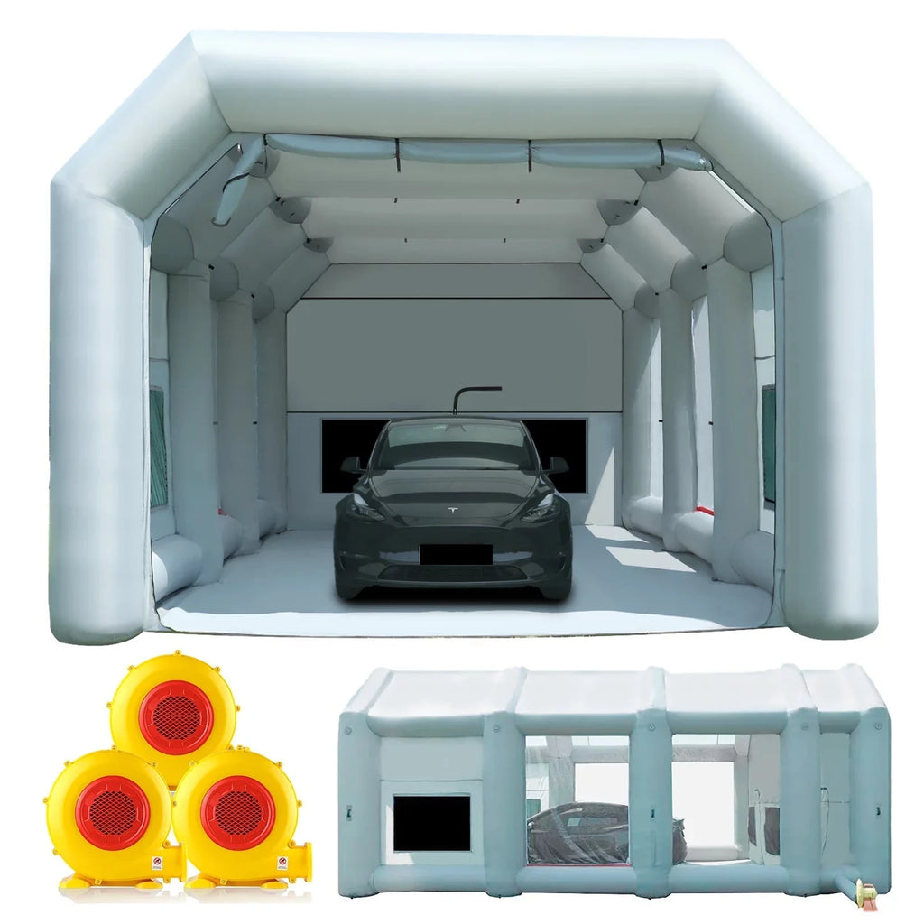 30x20x13Ft Inflatable Paint Booth with Blowers  Air Filter System – Professional Spray Tent