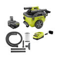 ONE+ 18V Cordless 6 Gal. Wet/Dry Vacuum Kit with 4.0 Ah Battery, Charger and Vacuum Accessories P770KN