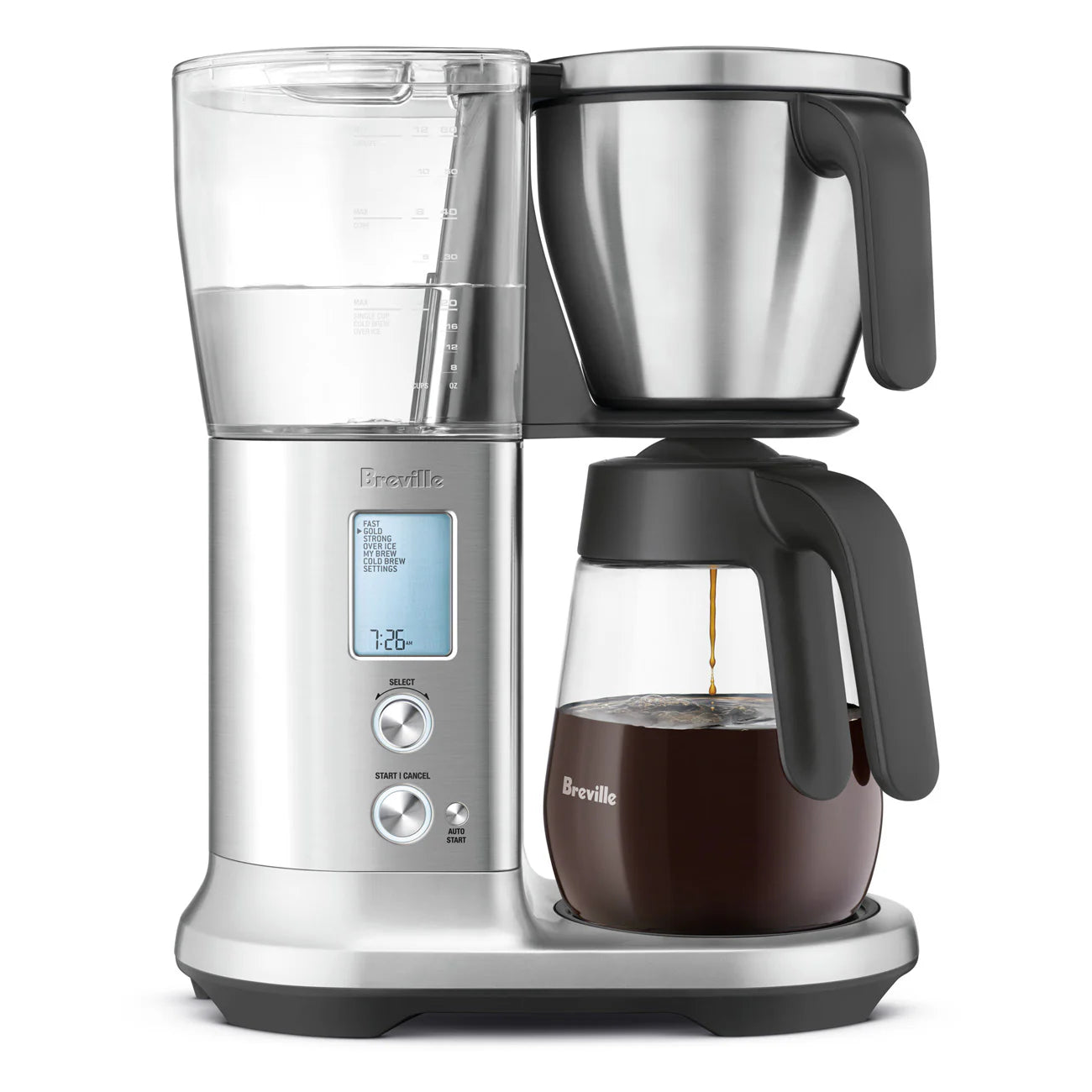 the Breville Precision Brewer Glass(Brushed Stainless Steel)