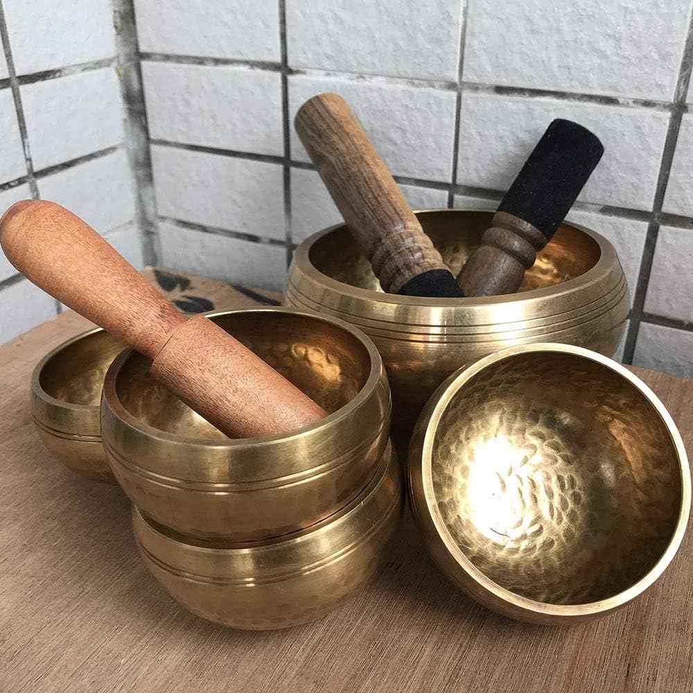 Himalayan Hand Hammered Chakra Meditation Tibetan Bowl Brass Buddhist Yoga Singing Bowl (Size : 17)