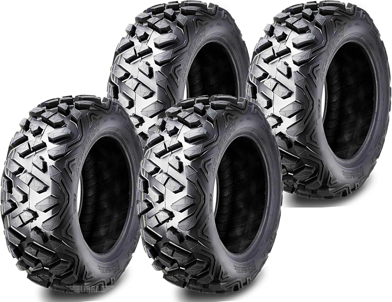 Set of 4 New ATV/UTV Tires 27x9-14 Front  27x11-14 Rear /6PR P350-10385/10386...(24X8-1225X11-10)