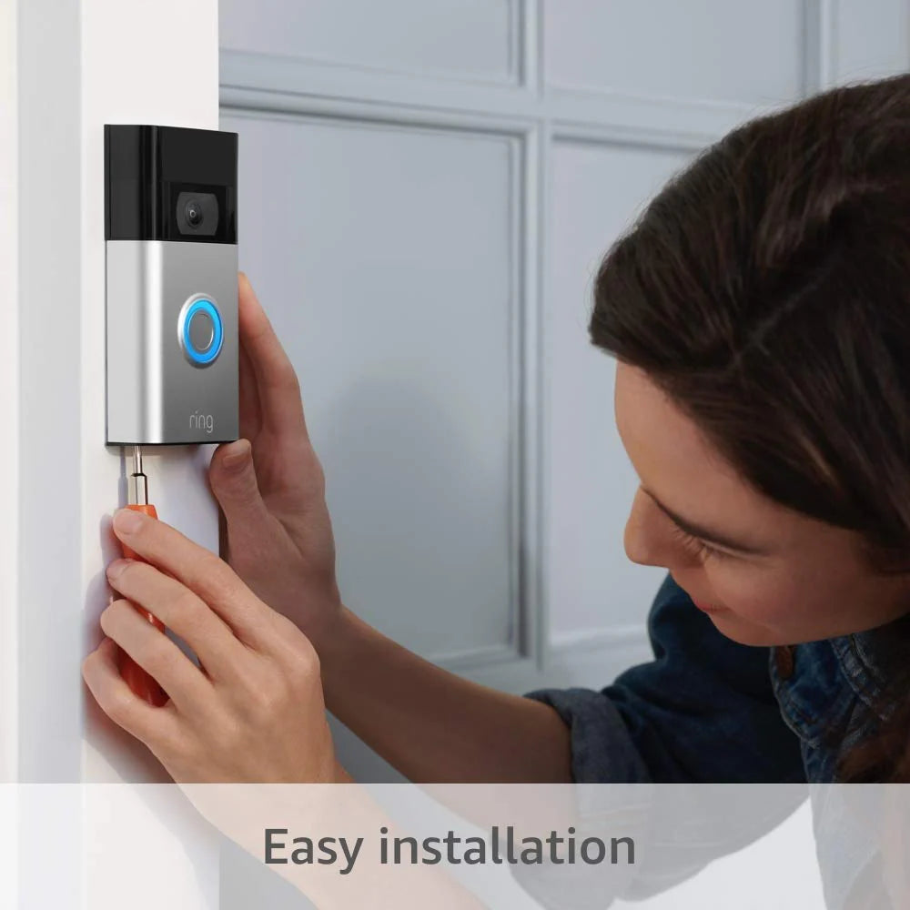 Ring Video Doorbell with Ring Stick Up Cam (White) and Ring Alarm 8-piece (White)(Venetian Bronze/with Ring Stick Up Cam and Alarm 8PC)