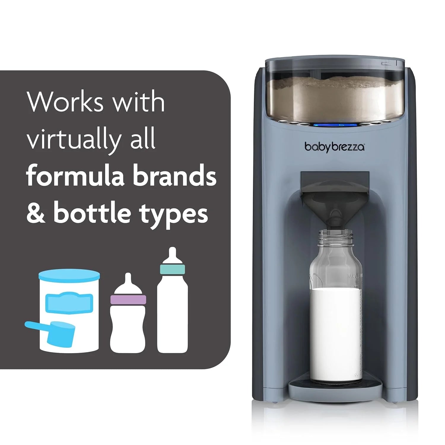 New and Improved Formula Pro Advanced Formula Dispenser Machine - Automatically Mix a Warm Formula Bottle Instantly - Easily Make Bottle with Automatic Powder Blending, Slate(Slate)