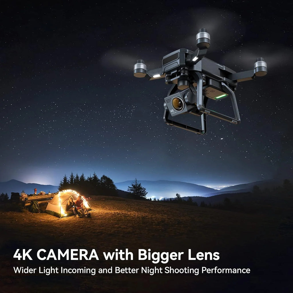GPS Drones with Camera for Adults 4K Night Vision, 3-Aix Gimbal, 2Mile Long Range, 75Mins Flight Time Professional Drone with 3 Battery, Auto Return+Follow Me+Fly Around+Beginner Mode for Kid