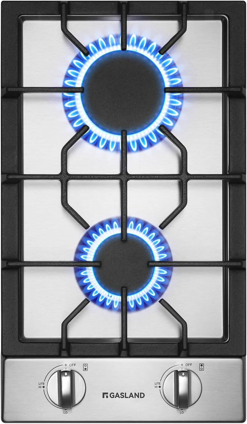 30" Professional 5-Burner Gas Range, Cast Iron Griddle/Grill, NG/LPG Convertible 120V (Black, CSA Certified)(12 inch)