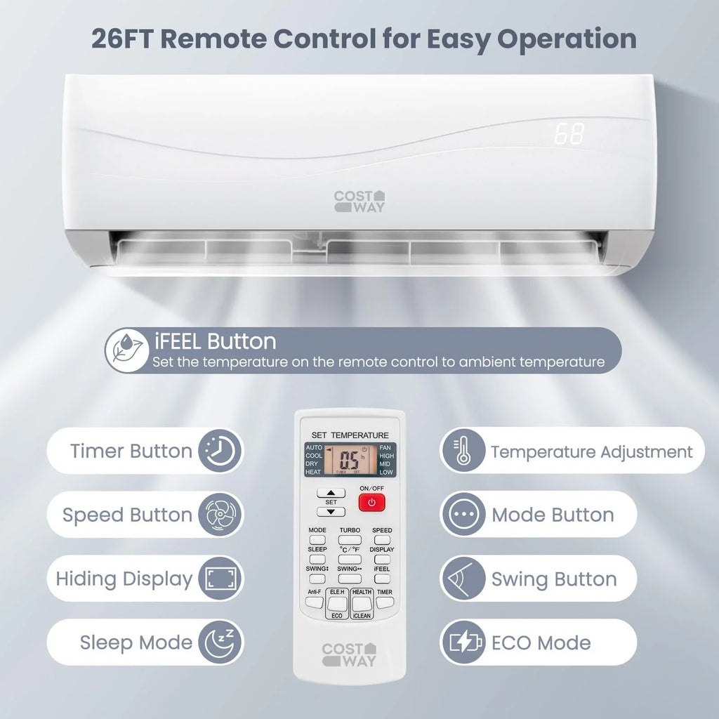 12000BTU Mini Split Air Conditioner Heater
