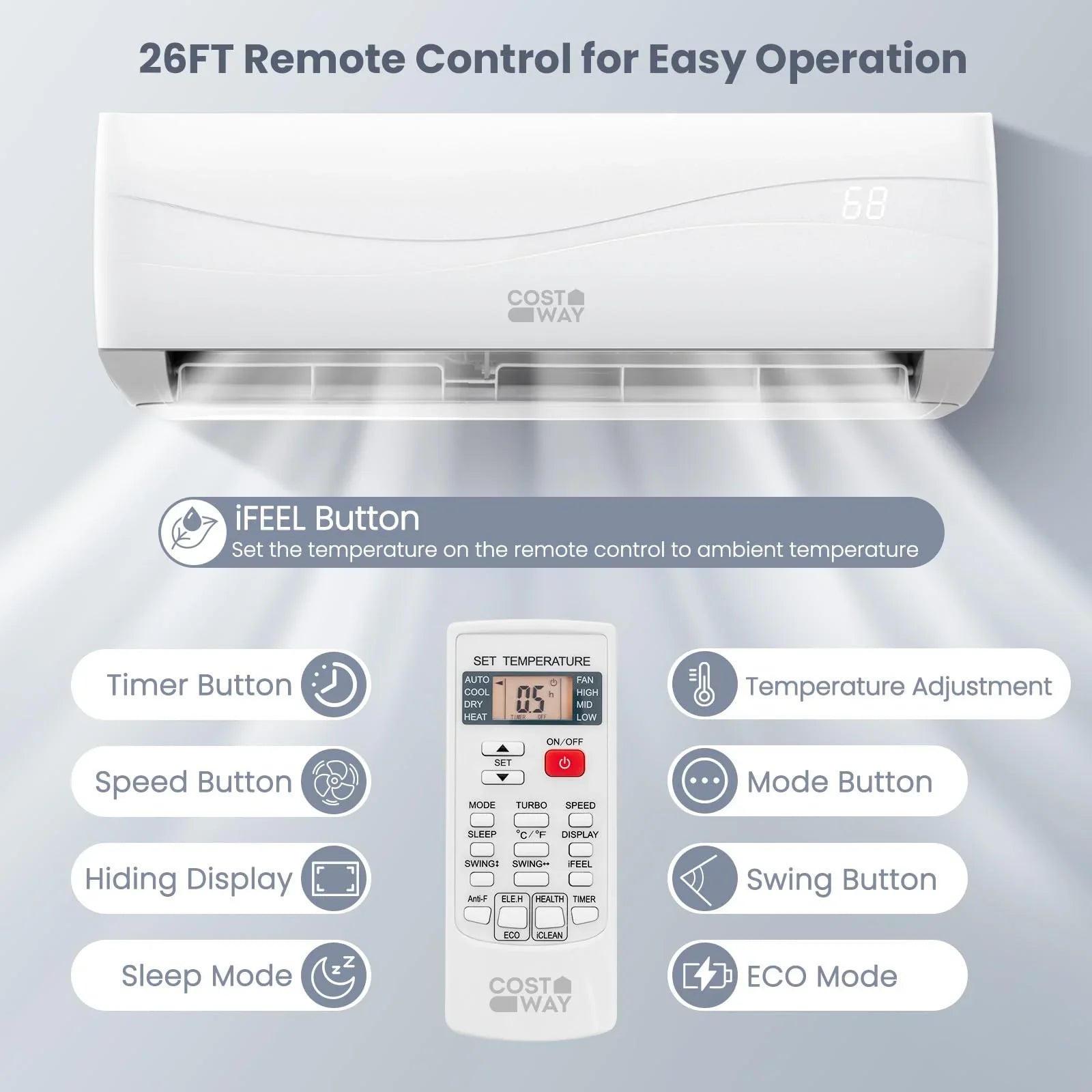 12000BTU Mini Split Air Conditioner Heater