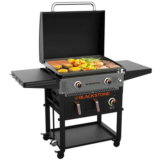 Clearance SaleBlackstone 2-Burner 28" Griddle with Electric Air Fryer and Hood