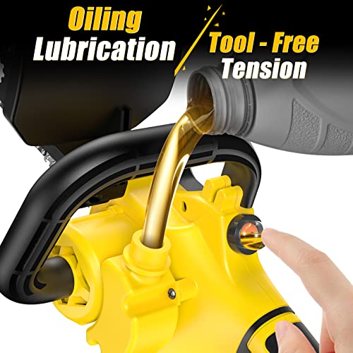2-in-1 Brushless Pole Saw  Mini Chainsaw, IMOUMLIVE 8" Cutting Cordless Power Pole Saw for Wood Cutting, Trimming