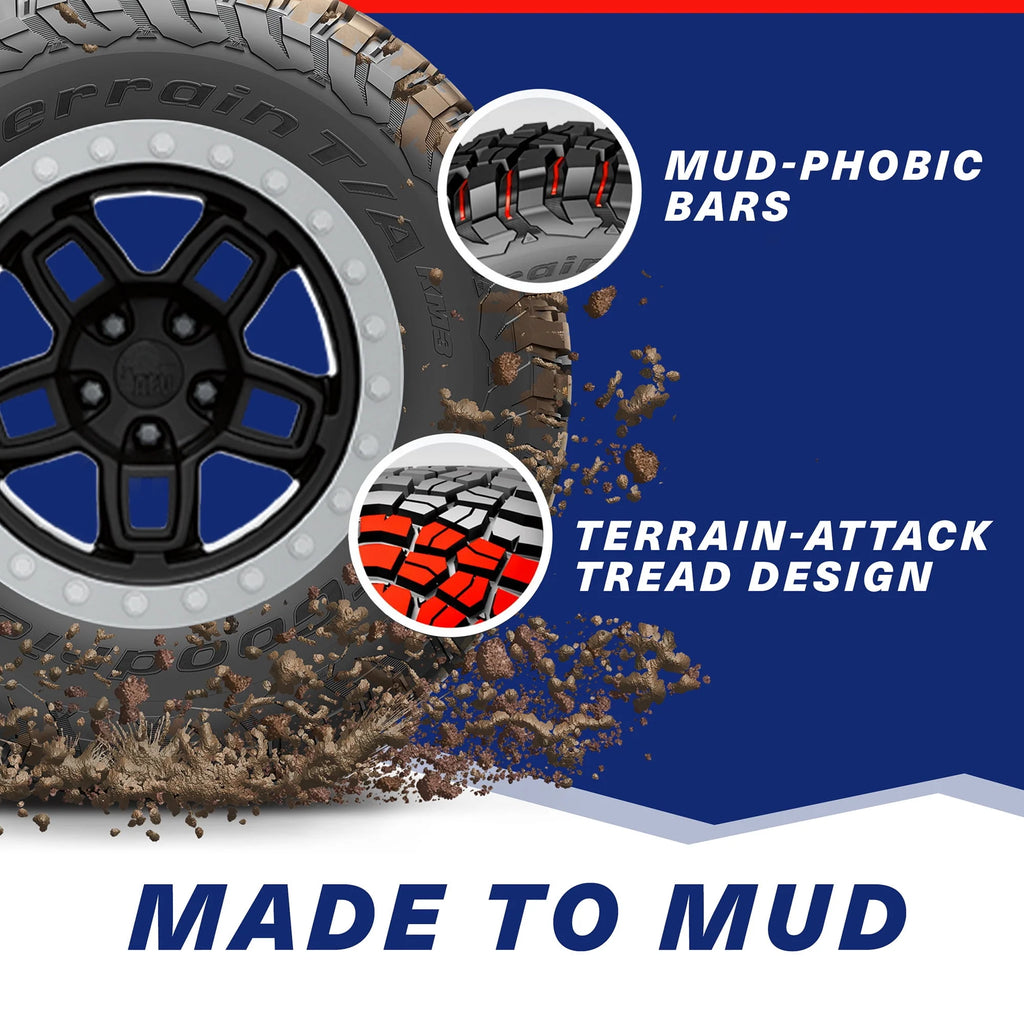 Muddy terrain T/A KM3 Full season LT295/65R20/ e129/126q tires