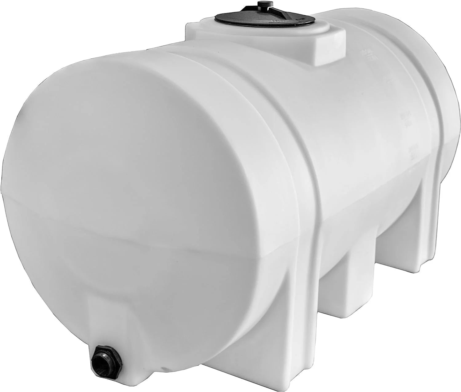 Horizontal Polyethylene Reservoir Water Tank with Legs, 550 Gallon, Made in the USA, Poly Tank for Water and Non-Flammable Liquids, Rust and Corrosion Proof(550 gallon)