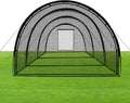 Baseball Batting Cage Net Batting Cages for Backyard Portable Baseball and Softball Batting Cages with Pitching Machine Hole and Detachable Door for Backyard Outdoor Hitting Practice(30 x 12 x 8 Feet)