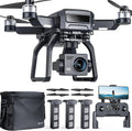 GPS Drones with Camera for Adults 4K Night Vision, 3-Aix Gimbal, 2Mile Long Range, 75Mins Flight Time Professional Drone with 3 Battery, Auto Return+Follow Me+Fly Around+Beginner Mode for Kid