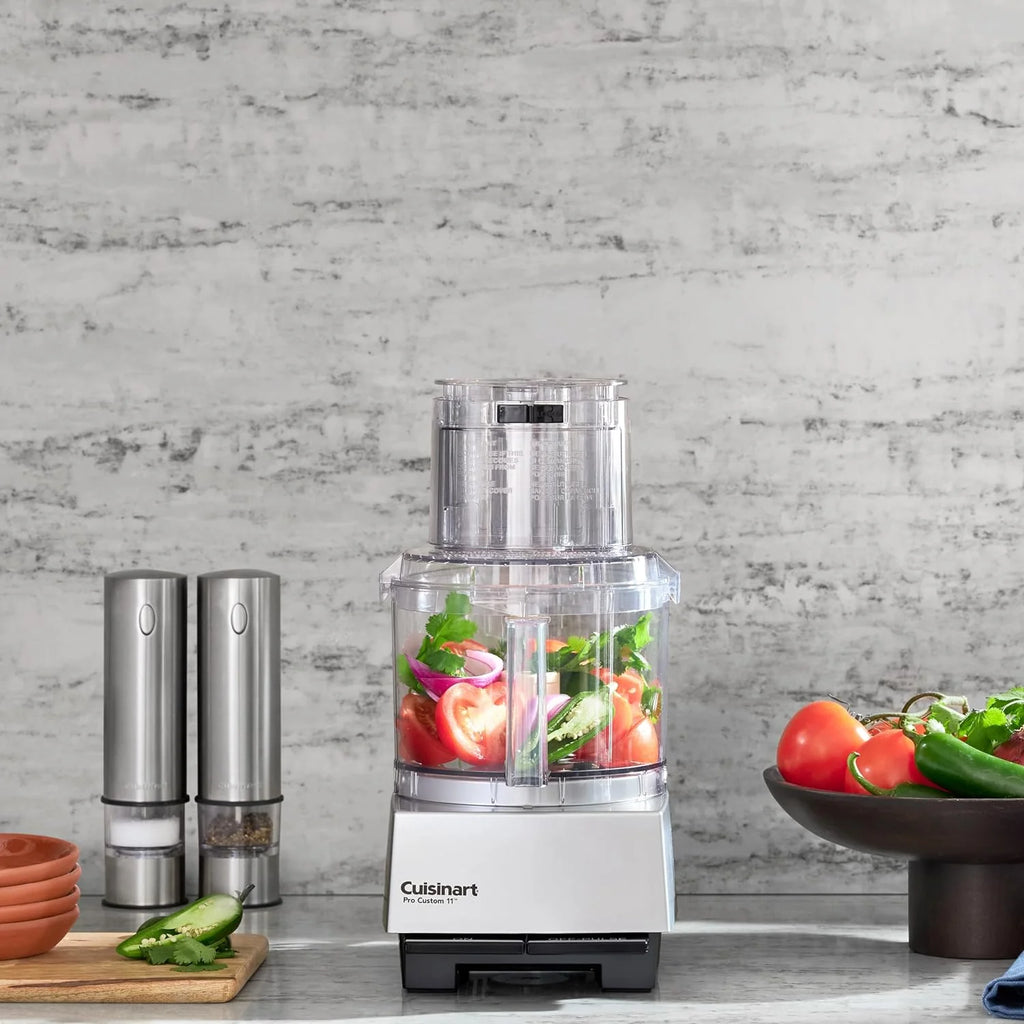 Food Processor, Pro Custom 11 Cup, Brushed Chrome