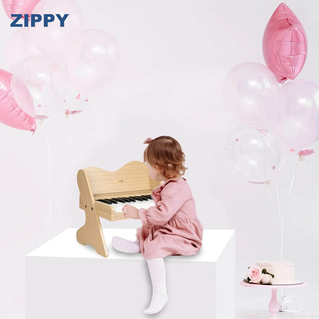 Kids piano keyboard, 25 key kids digital piano, wooden piano for toddler girls boys