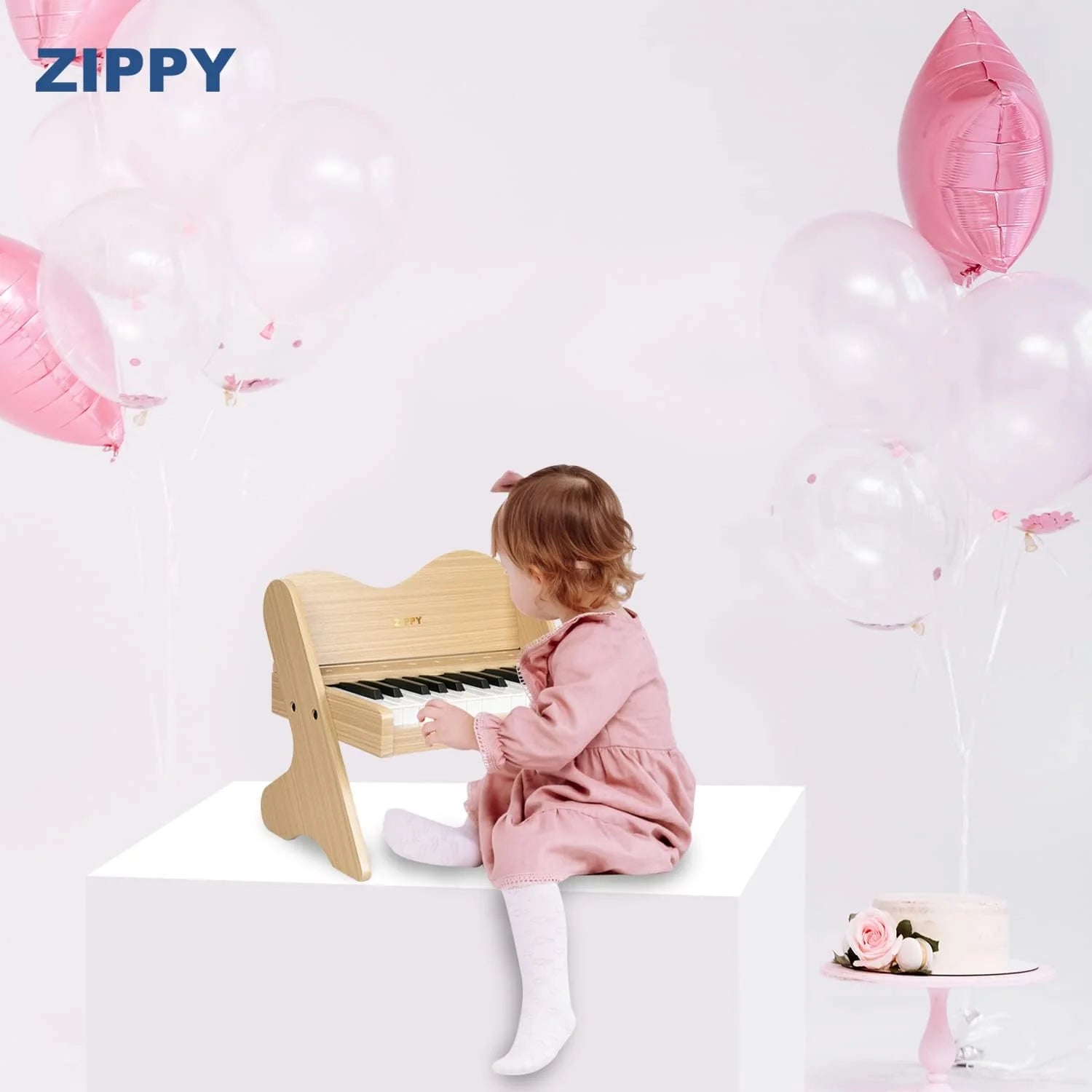 Kids piano keyboard, 25 key kids digital piano, wooden piano for toddler girls boys