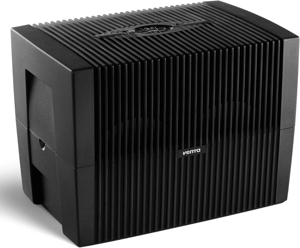 Black Humidifier - Filterless evaporative humidifier for spaces up to 645 square feet(645 ft2/Black)
