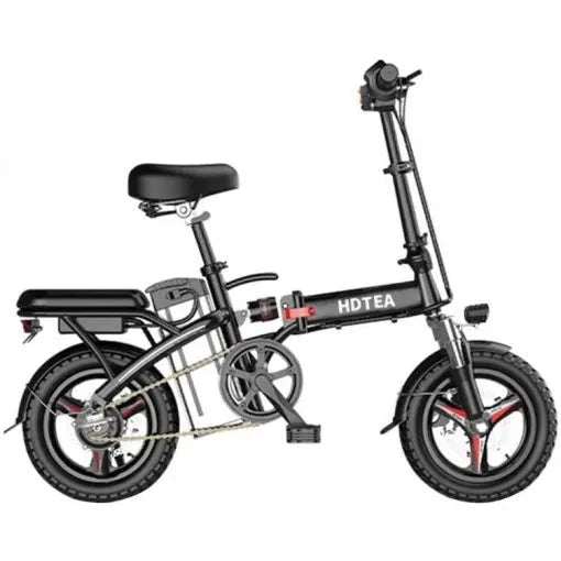 SALE  CLEARANCE Folding Electric Bike, 250W Electric Bike Suitable for Adults and Teenagers Removable Battery Fat Tire Electric Bike Beach Snow Bicycle, Best Fathers Mothers Lovers (Black)