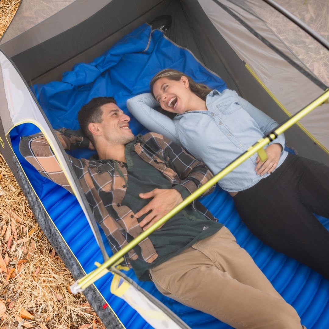 Lnsulated Hammock, Double-Wide Camping Sleeping Pad  Waterproof Beach Blanket All in One - Features Built-in Adjustable Pillow, Carabiners, Tree Straps  Waterproof QuickPump? Stuff Sack