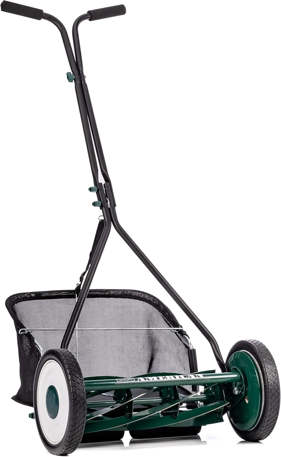 Mower Company 1725-16GC 16-inch 7-blade reel mower with grass debris collection device, designed specifically for lawns, green model(16-Inch， 7-Blade with Grass Catcher)