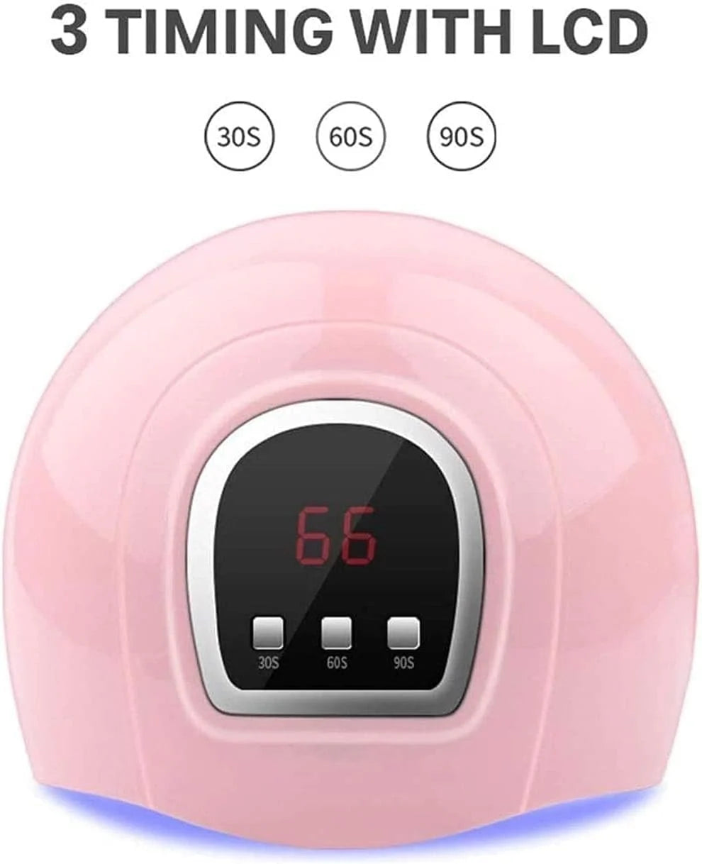 Gel Nail Lamp 54W LED Nail Light Fast Nail Dryer for Gel Polish Curing with 4 Timers Automatic Sensor