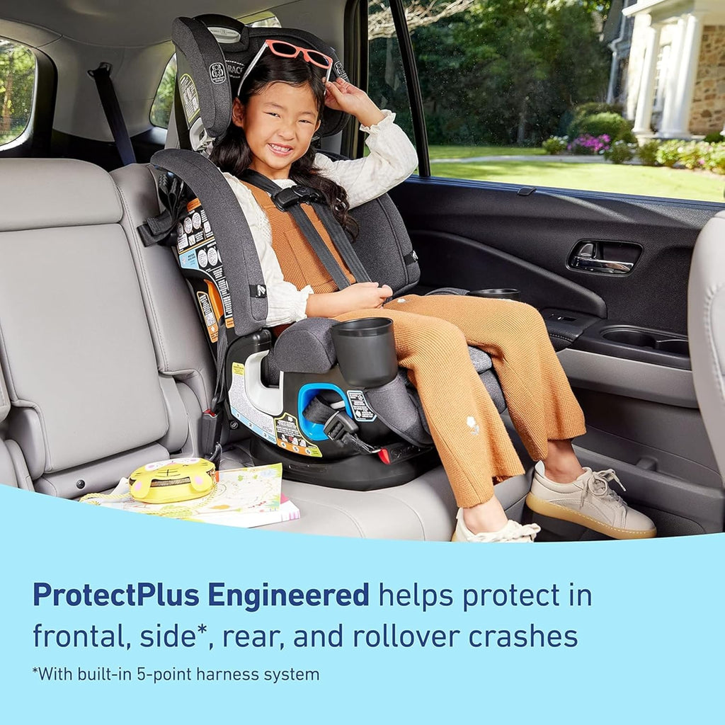 4Ever DLX 4-in-1 Car Seat, Charlie | Infant to Toddler Car Seat, with 10 Years of Use | Rear-Facing, Forward-Facing and Booster Modes | Safe, Comfortable and Convenient(5-in-1/Harrison)