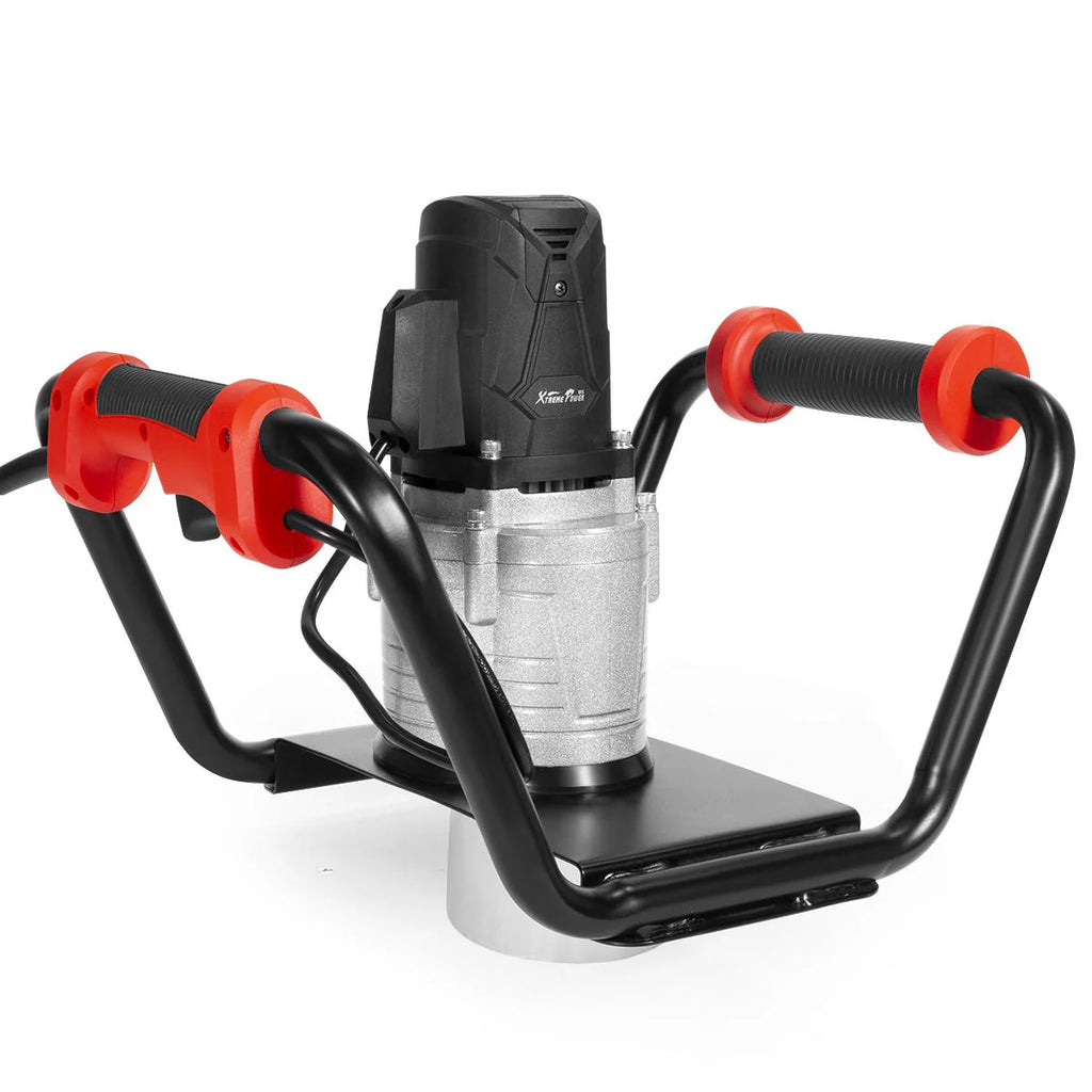 XtremepowerUS 1500W Electric Post Hole Digger with 6" Auger Bit, Anti Vibration Handle  Safety Lock for Soil  Fence Posts
