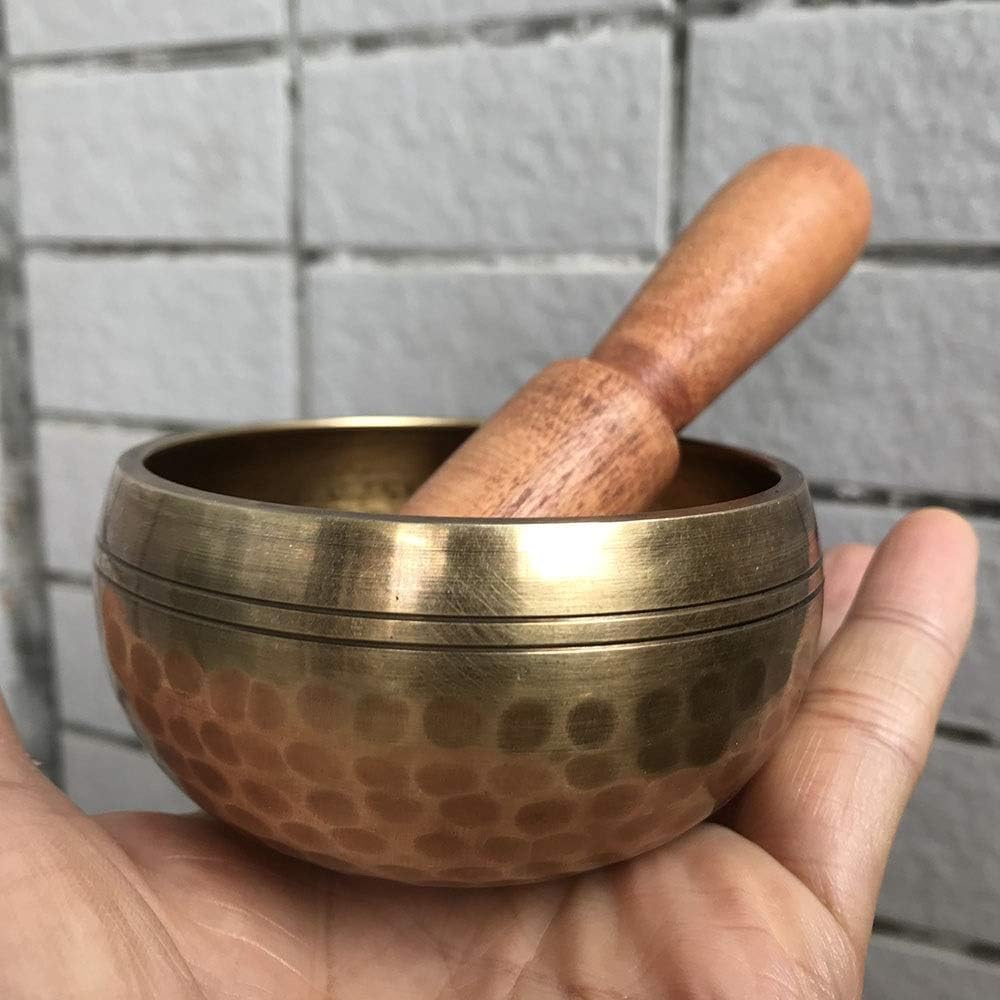 Himalayan Hand Hammered Chakra Meditation Tibetan Bowl Brass Buddhist Yoga Singing Bowl (Size : 17)