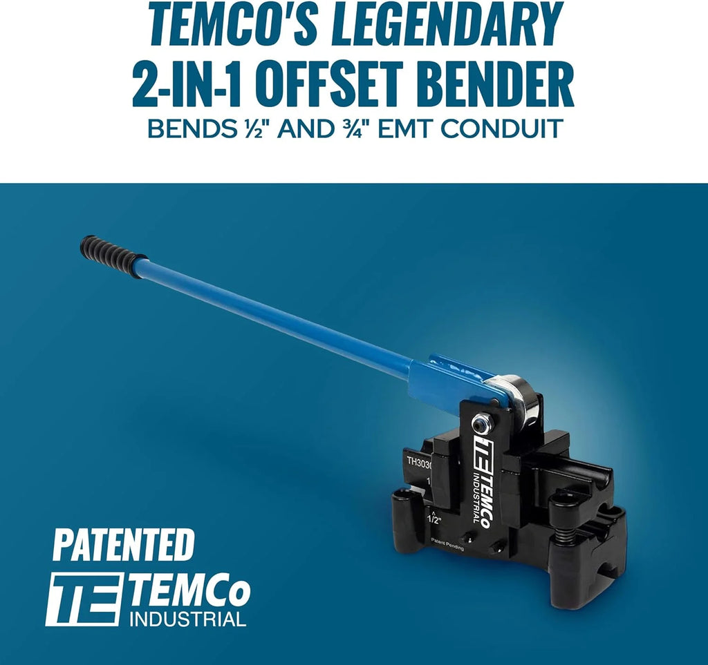 Dual Size Conduit Offset Bender 2 in 1 - both ?“ ?” EMT