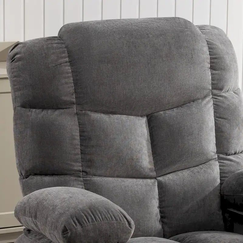 Massage Rocker Recliner Chair Rocking Chairs for Adults Oversized with 2 Cup Holders, USB Charge Port Soft Features a Manual Mas(N/A)