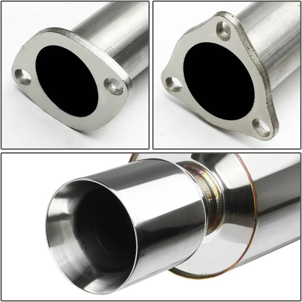 CBE-HC922-NRT Stainless Steel Cat Back Exhaust System [Compatible with 92-00 Honda Civic Coupe/Sedan]