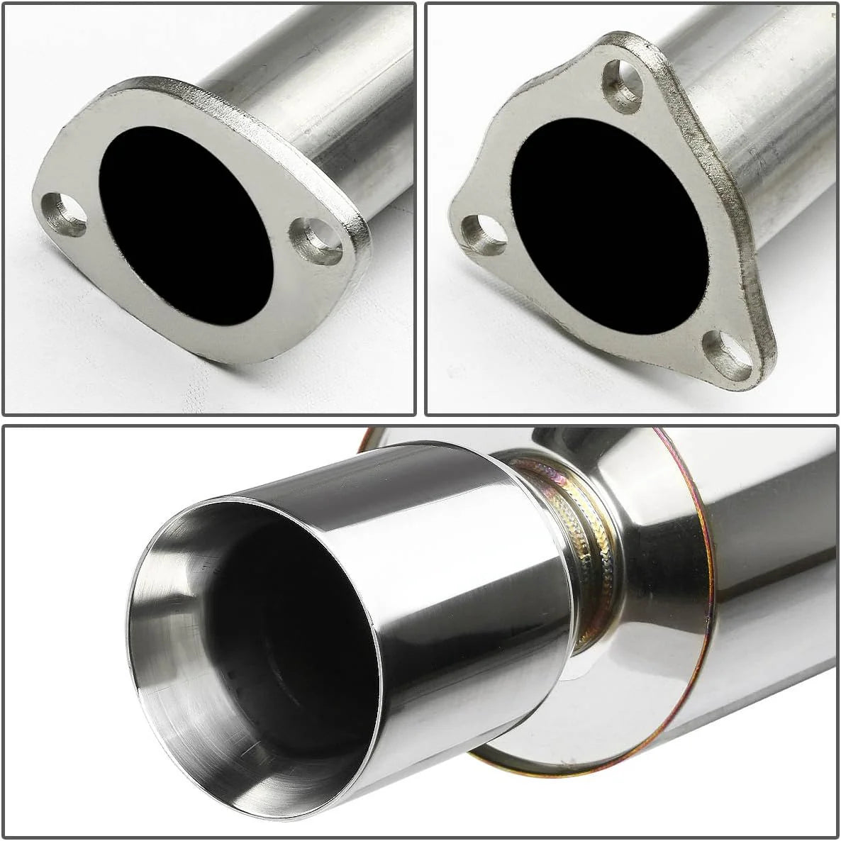 CBE-HC922-NRT Stainless Steel Cat Back Exhaust System [Compatible with 92-00 Honda Civic Coupe/Sedan]