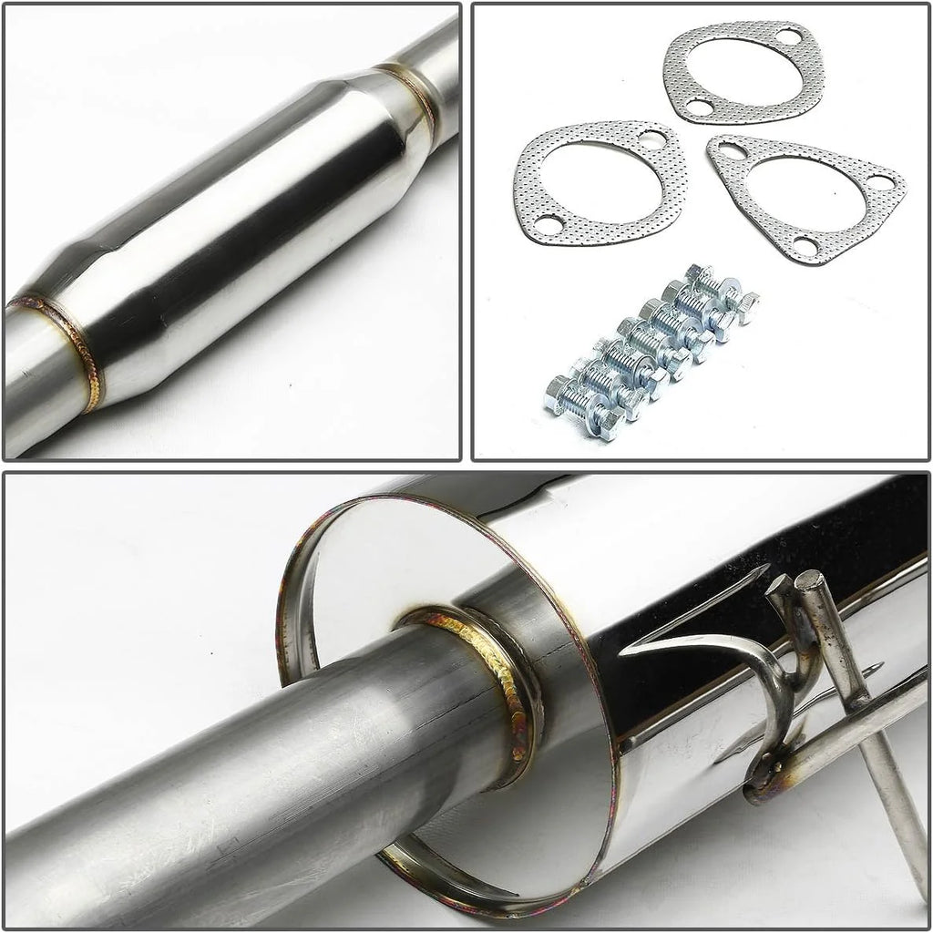 CBE-HC922-NRT Stainless Steel Cat Back Exhaust System [Compatible with 92-00 Honda Civic Coupe/Sedan]